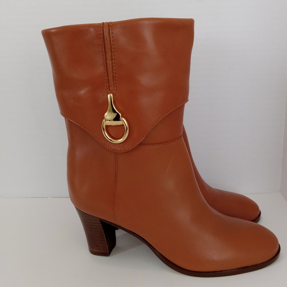 AREZZO Vivian Mid Block Boot Brown Women's Size 5.5